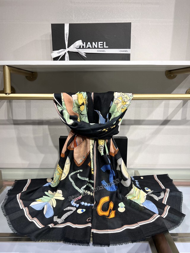 CHANEL專門店新款女士長巾 香奈兒山茶花羊絨大圍巾披肩 mmyj1280